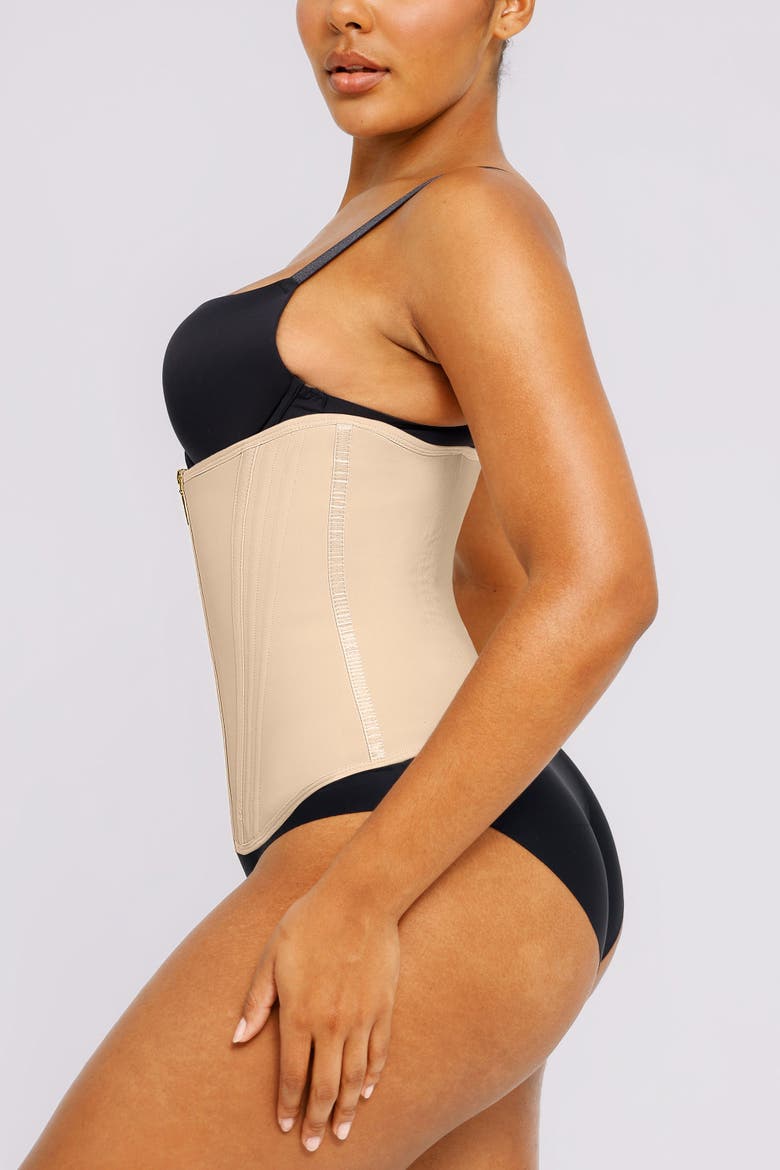Body Shaper Latex Waist Trainer, Alternate, color, Beige