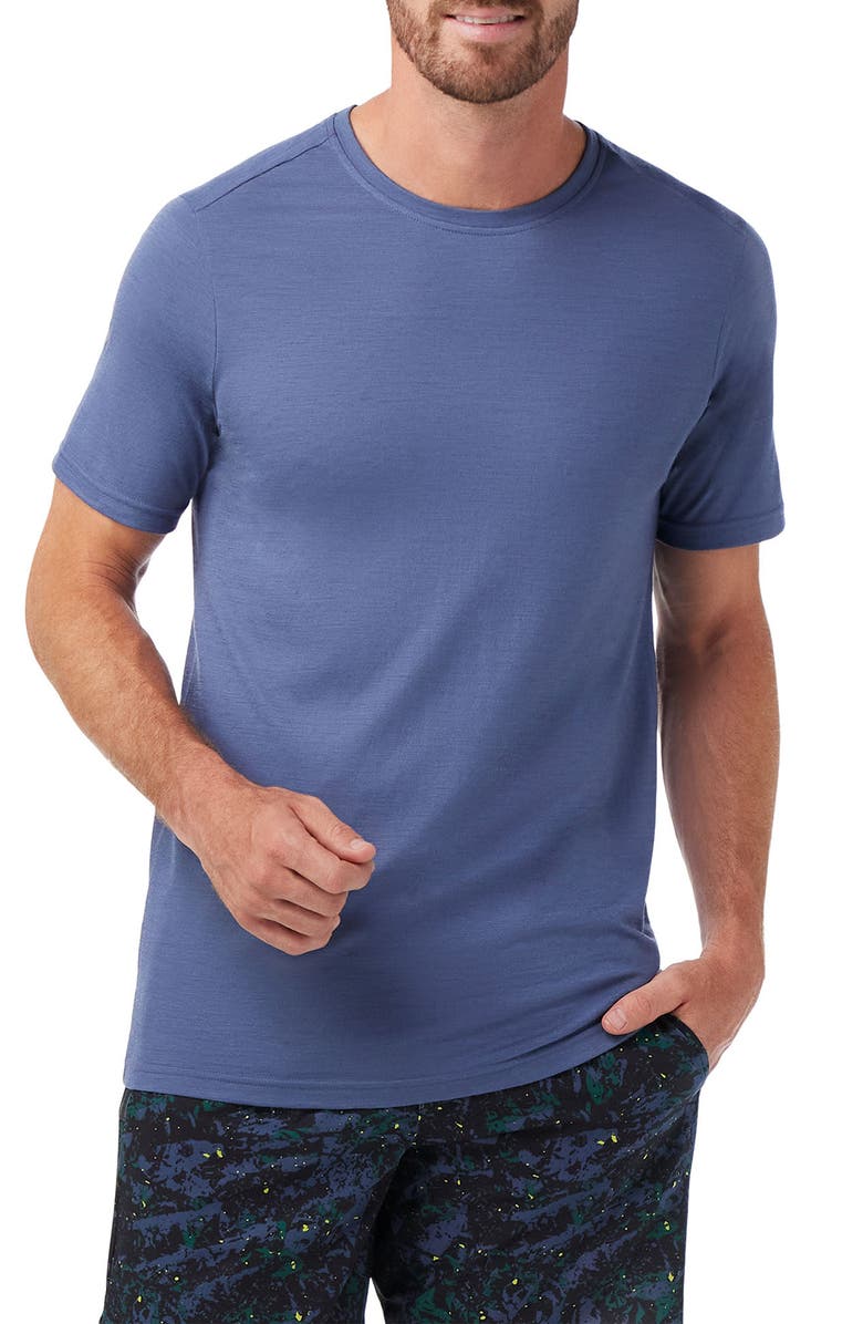Smartwool Active Performance Wool Blend T-Shirt, Main, color, Nightfall Blue