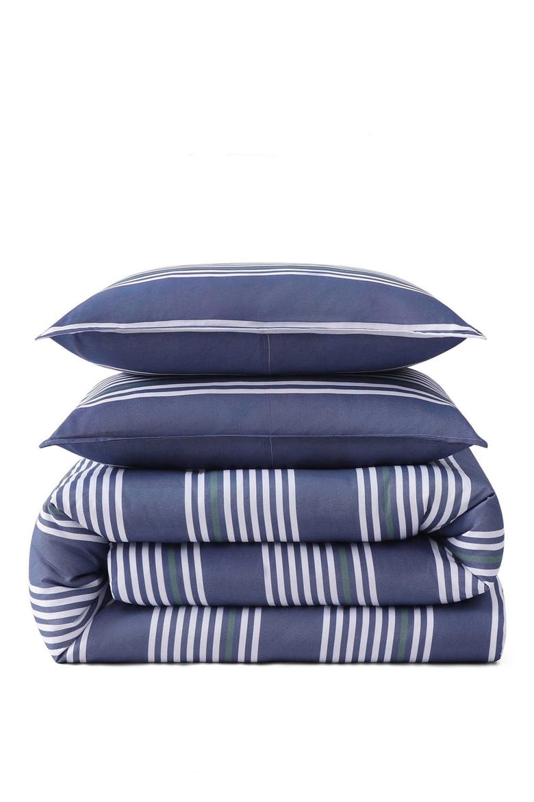 Lido Stripe Comforter Set, Main, color, DEEP BLUE