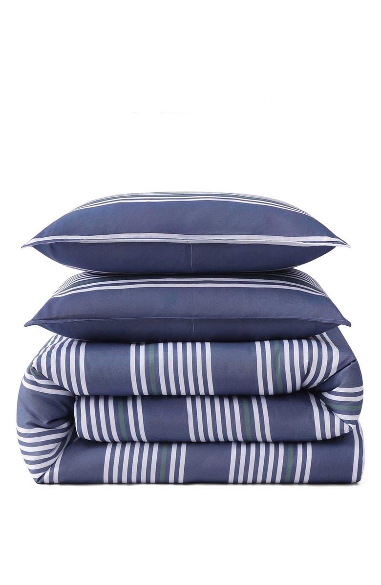 Tommy Hilfiger Lido Stripe Comforter Set, Main, color, Deep Blue