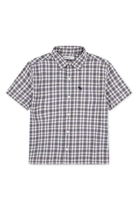 Kids' Simple Life Plaid Cotton Button-Up Shirt (Little Kid & Big Kid)
