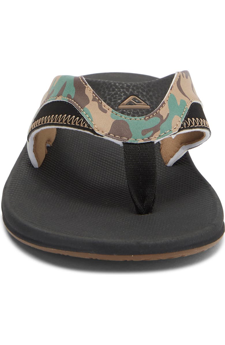 Reef Fanning Flip Flop, Alternate, color, Black/ Camo