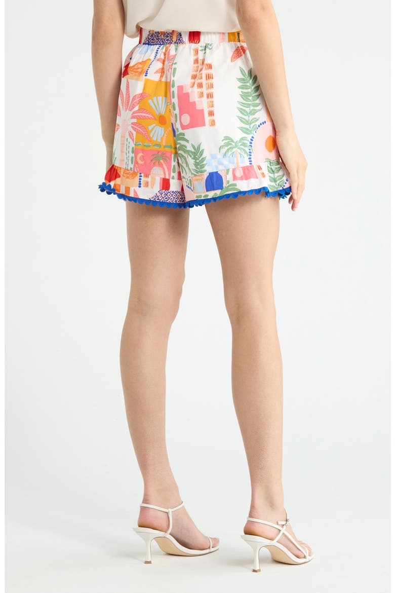 Petrolia Town Evel Ruffle Shorts, Alternate, color, ORANGE-PINK-WHITE