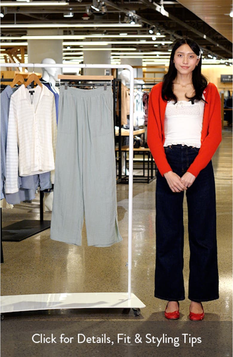 Meadow Wide Leg Cotton Gauze Pants, sales video thumbnail