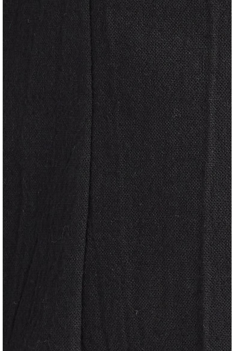 Contrast Binding Strapless Cotton Top, Alternate, color, BLACK
