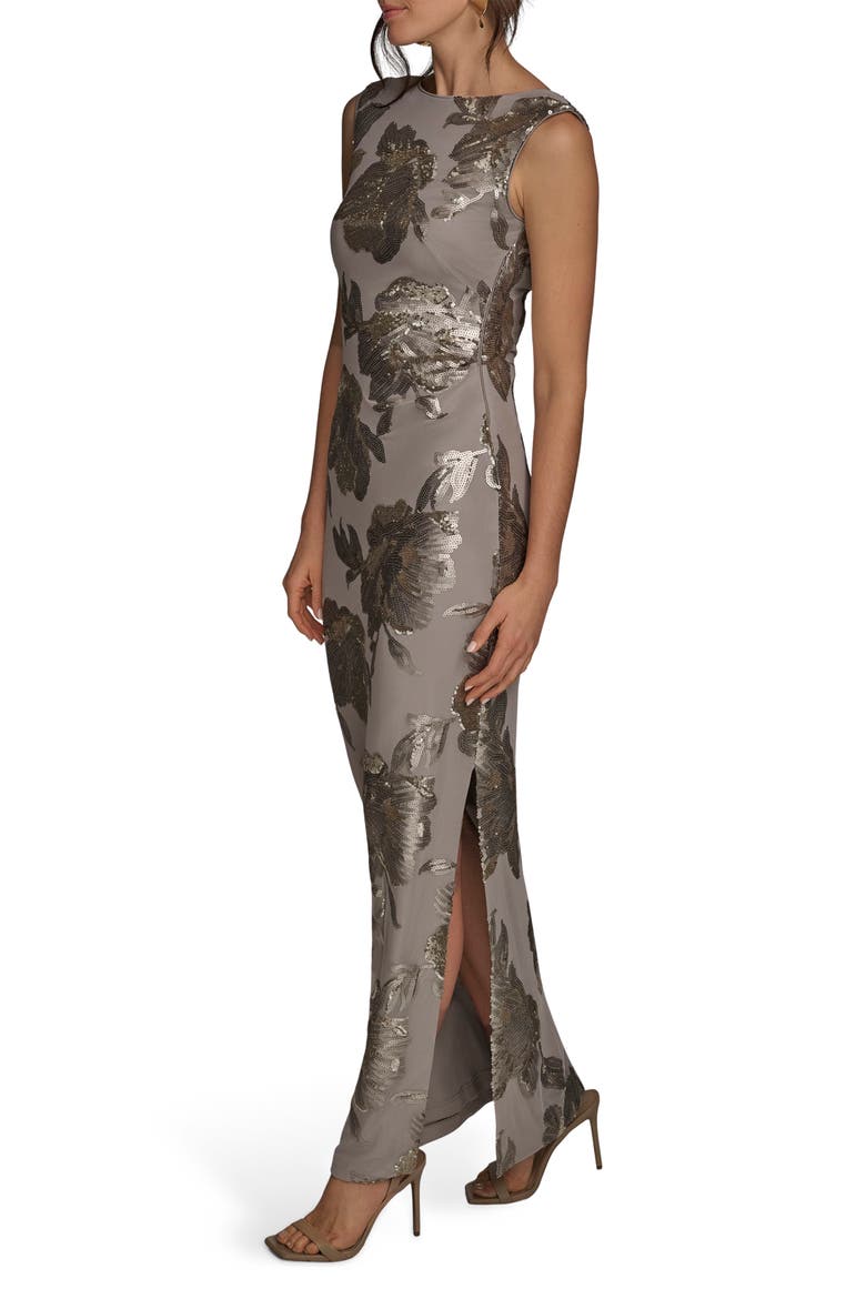 donna karan cashmere sequin dress Donna Karan New York Donna Karan Sequin Long-Sleeve Gown MSRP $299