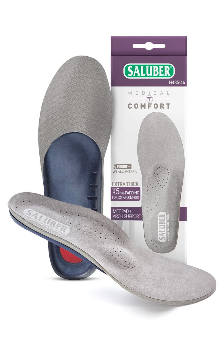 Saluber Comfort Full Length Orthotic Insole, Main, color, Gray