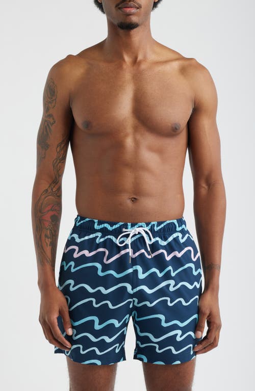 Mavrans Salt Scene Swim Trunks In Blue