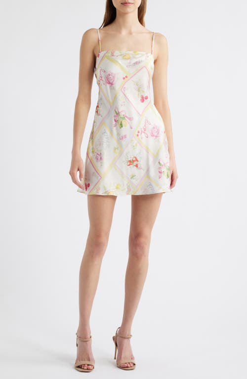 Loveshackfancy Cabi Silky Fruit Print Top