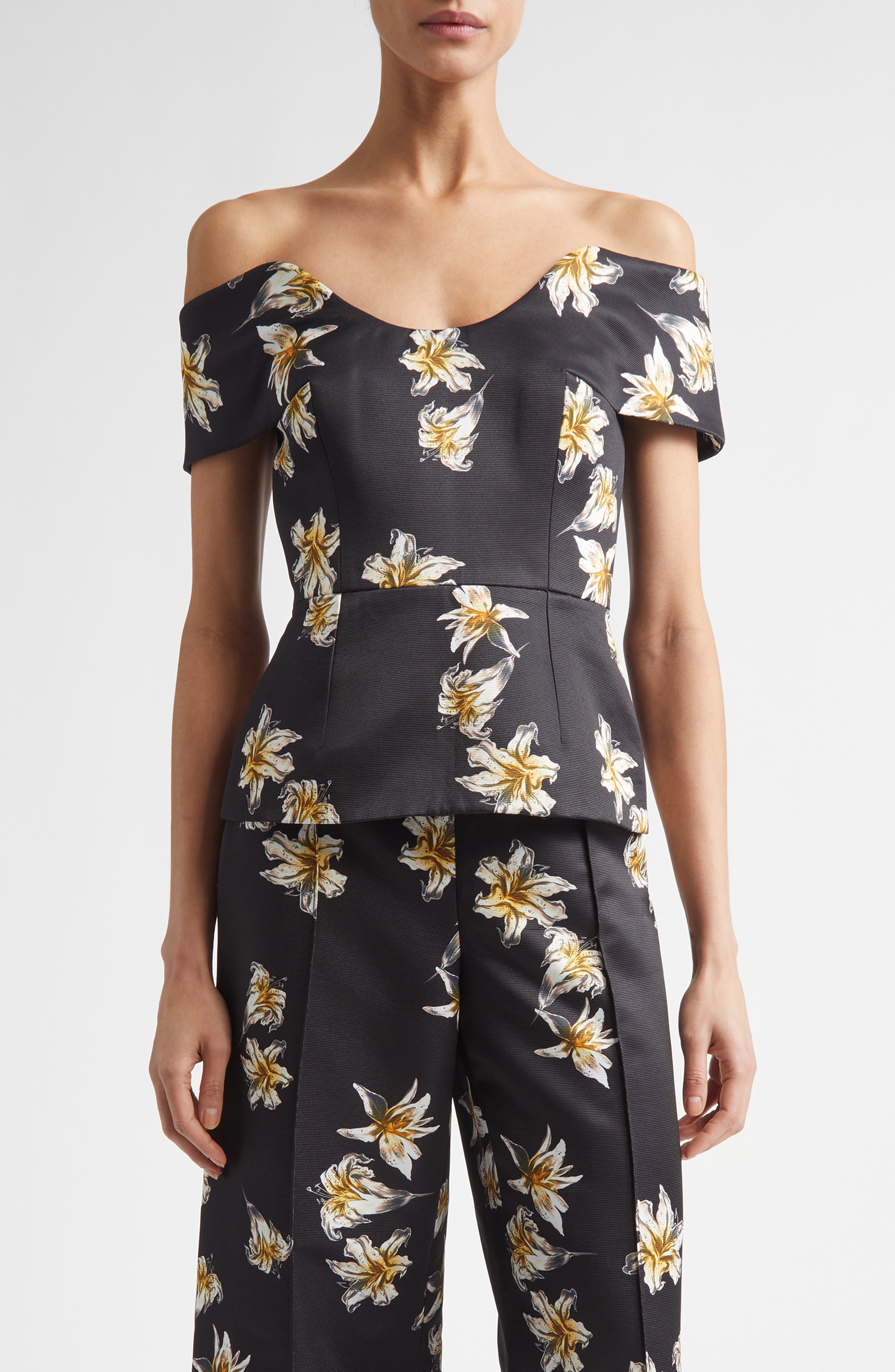 selected FESTIVE LILIES BLACK YELLOW