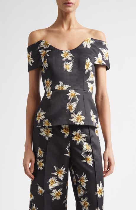 Souline Festive Lilies Peplum Top