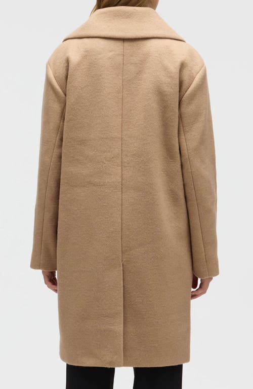 Nvlt Notch Lapel Felted Coat In Brown