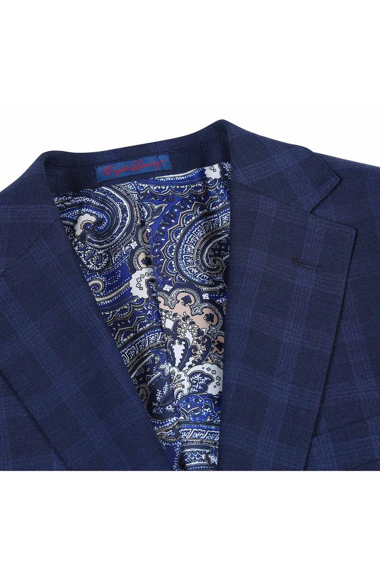 English Laundry Plaid Two Button Notch Lapel Suit, Alternate, color, Blue