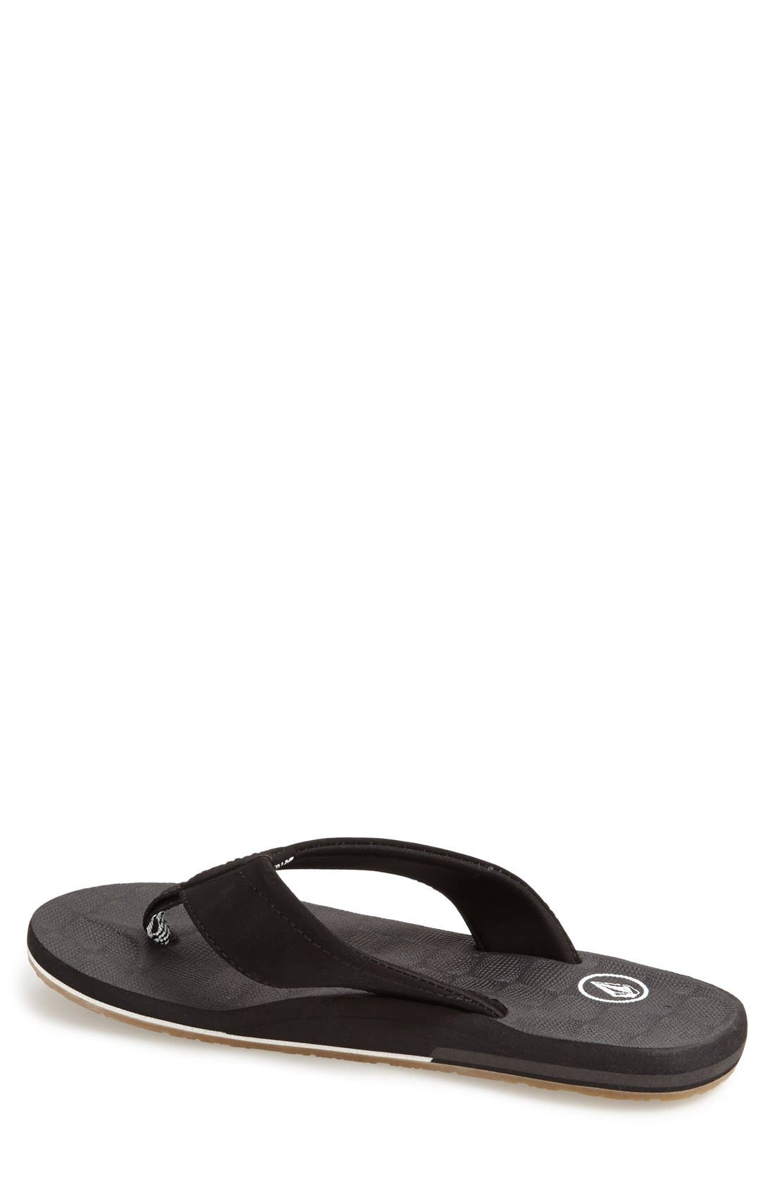 'Victor' Flip Flop, Alternate, color, BLACK