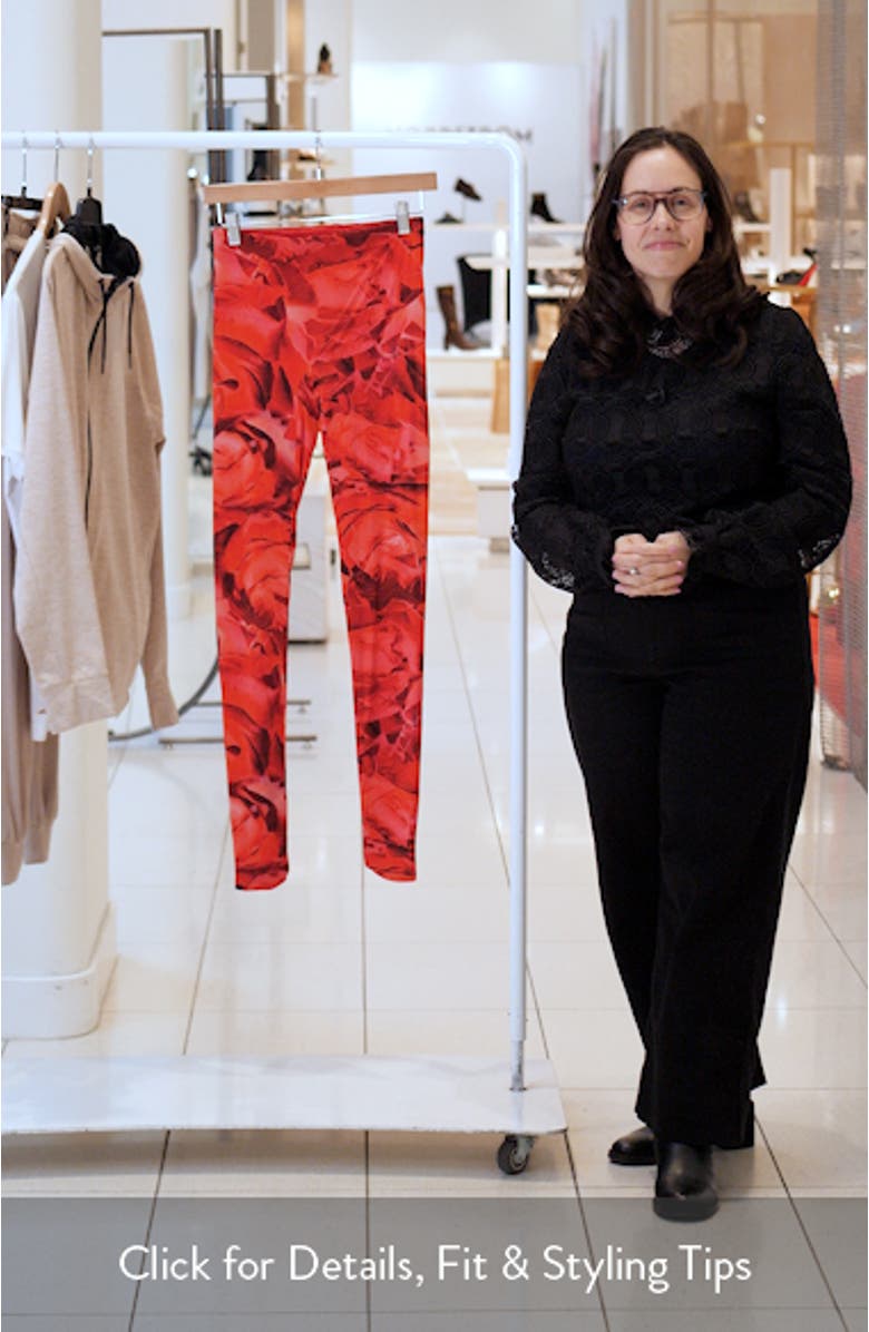 Bare Body Printed Closed Toe Leggings, sales video thumbnail