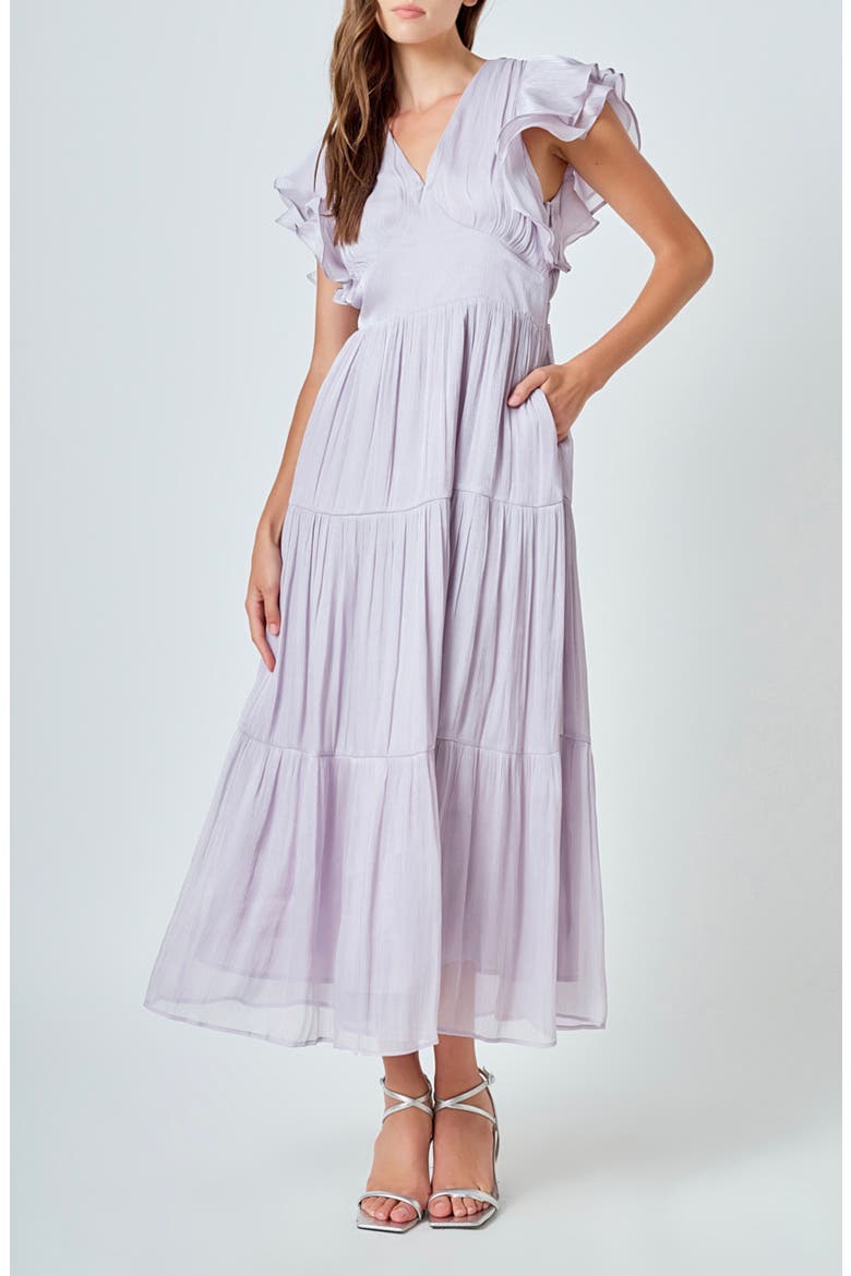 Open Back A-Line Dress, Alternate, color, GREY SILVER