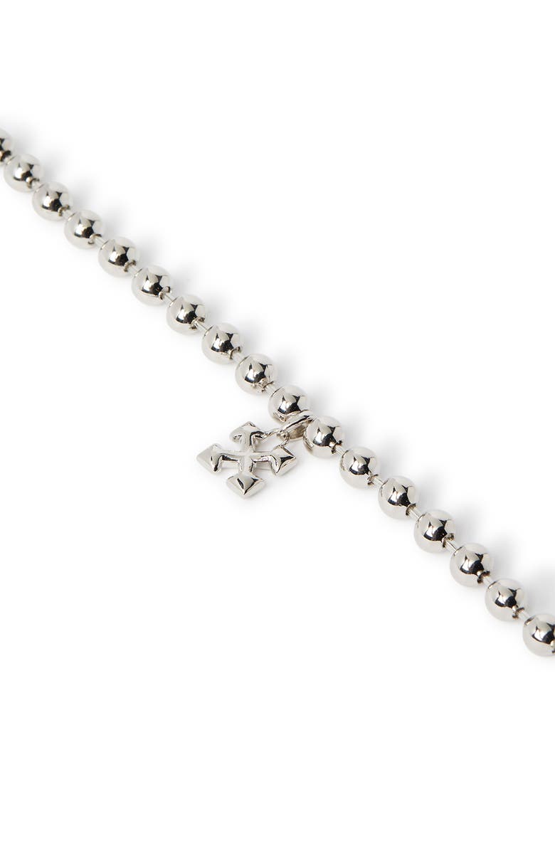 OFF WHITE Men's Arrow Ball Chain Bracelet, Alternate, color, Silver
