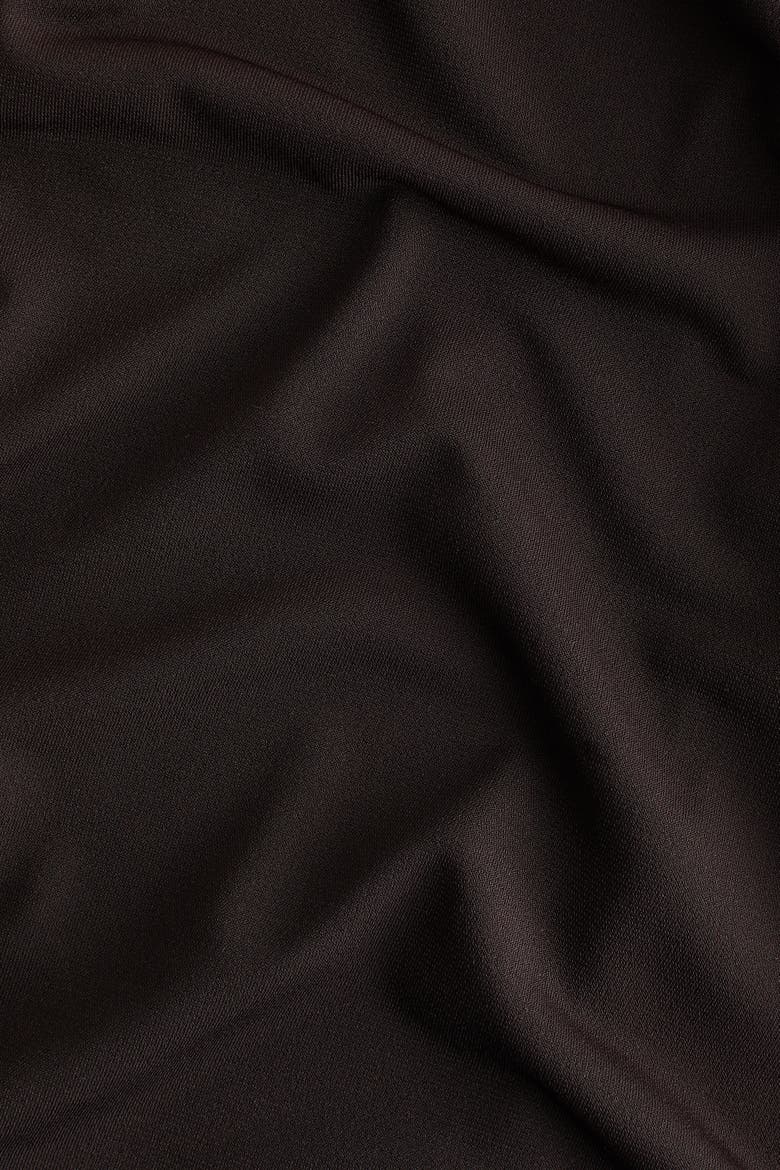 Draped T-shirt Dress, Alternate, color, Dark brown