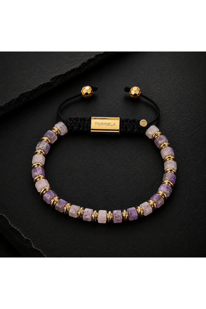 Lepidolite Heishi Beaded Bracelet, Alternate, color, Lepidolite