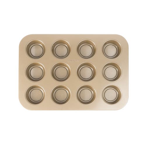 Cuisipro 12-cup Steel Nonstick Muffin Baking Pan In Brown