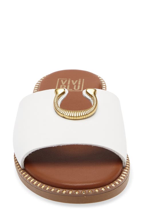 Vivi Blu Acacia Slide Sandal In White