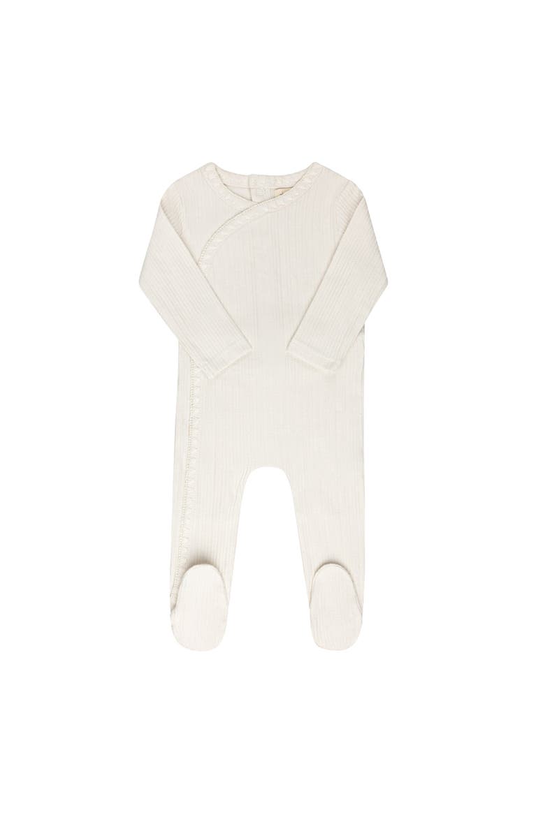 Whip Stitch Collection - Footie, Main, color, Ivory