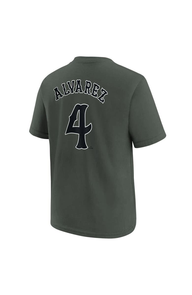 Nike Youth Nike Francisco Alvarez Charcoal New York Mets Fuse City Connect Name & Number T-Shirt, Alternate, color, 