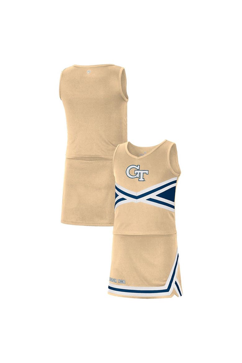 Girls Youth Colosseum Gold Georgia Tech Yellow Jackets Carousel Cheerleader Set, Main, color, Gold