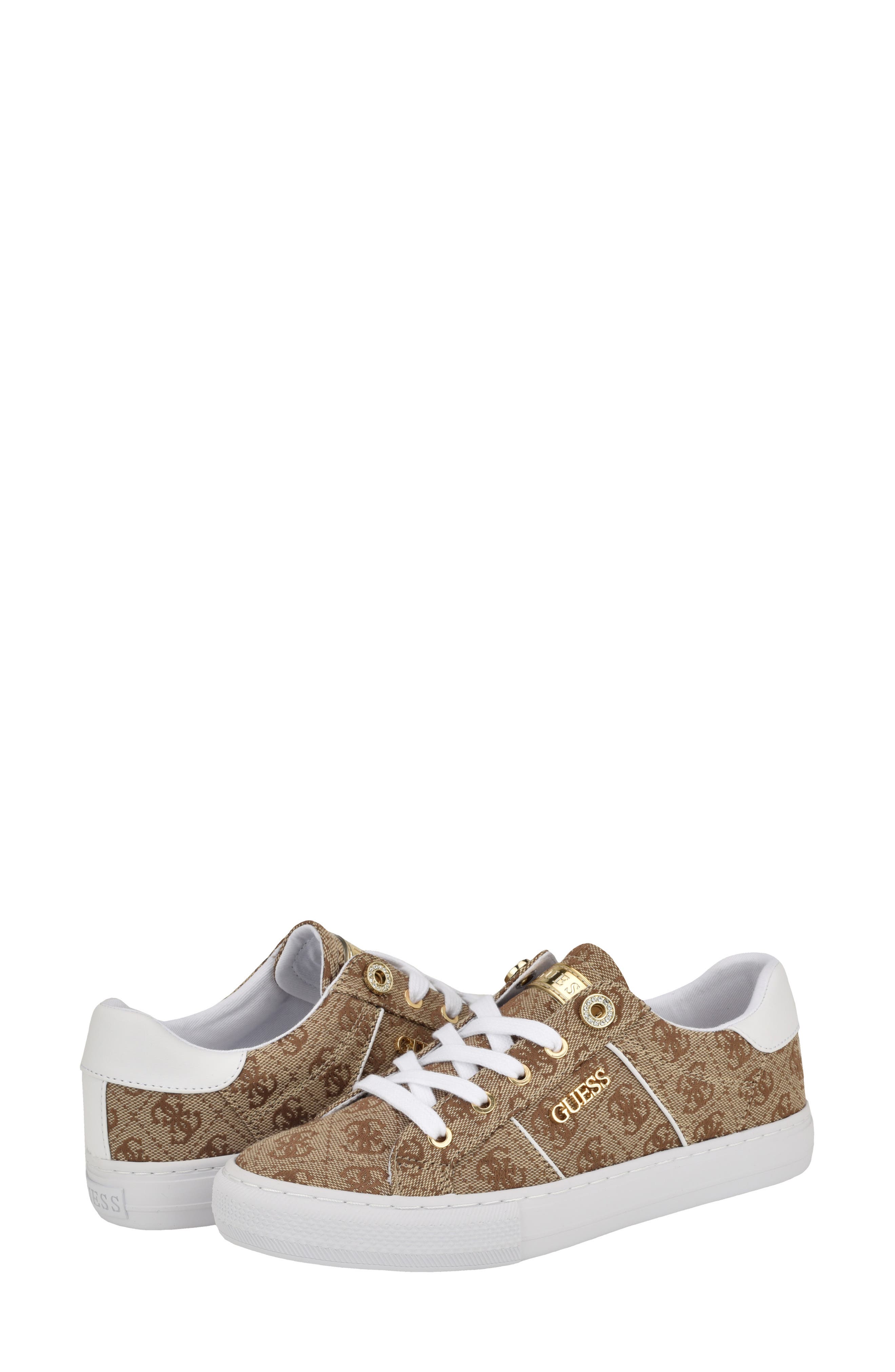 GUESS Loven Sneaker, Alternate, color, Brown Logo