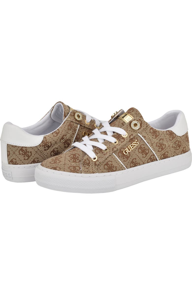 GUESS Loven Sneaker, Alternate, color, Brown Logo