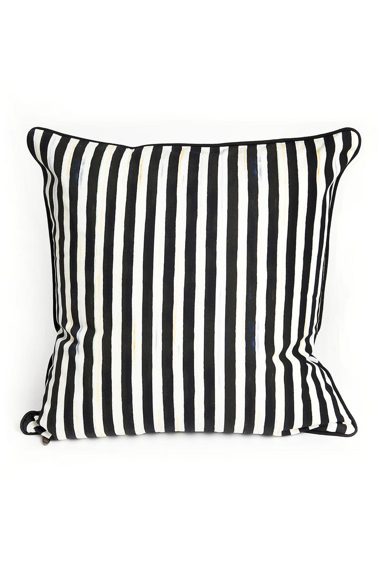 Courtly Check Tartan Bow Accent Pillow, Alternate, color, BLACK