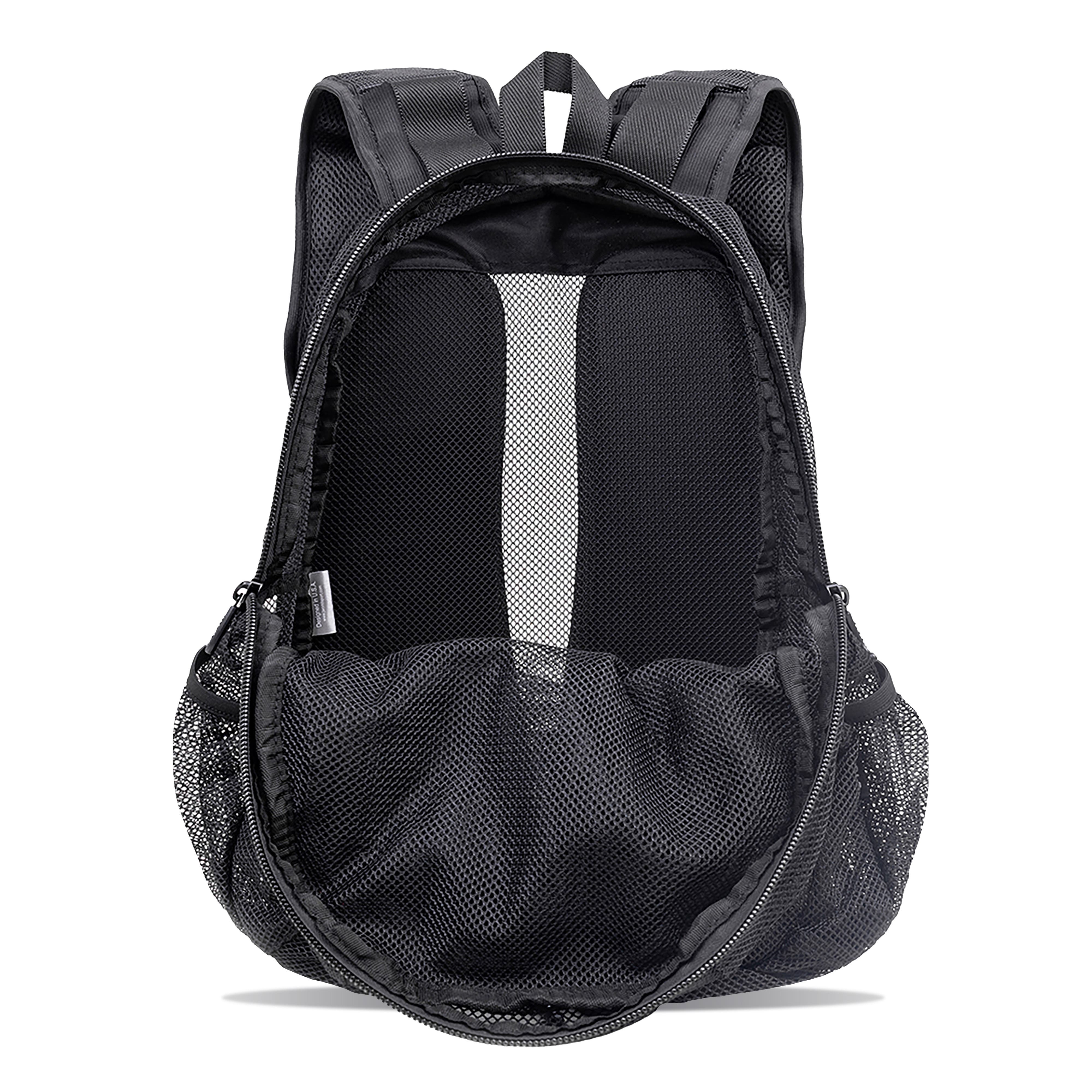 J World Mesh See-through Backpack for School, Alternate, color, Black