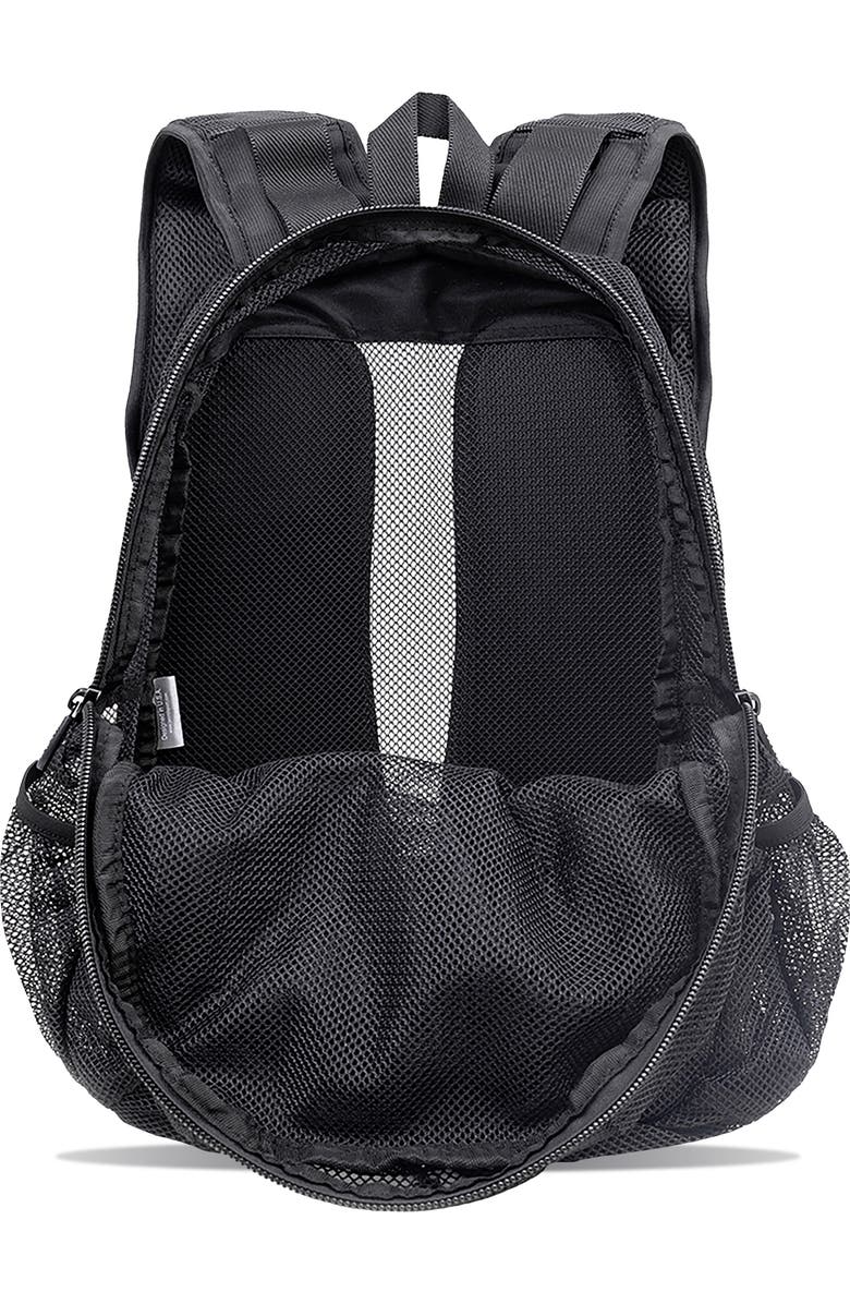 J World Mesh See-through Backpack for School, Alternate, color, Black