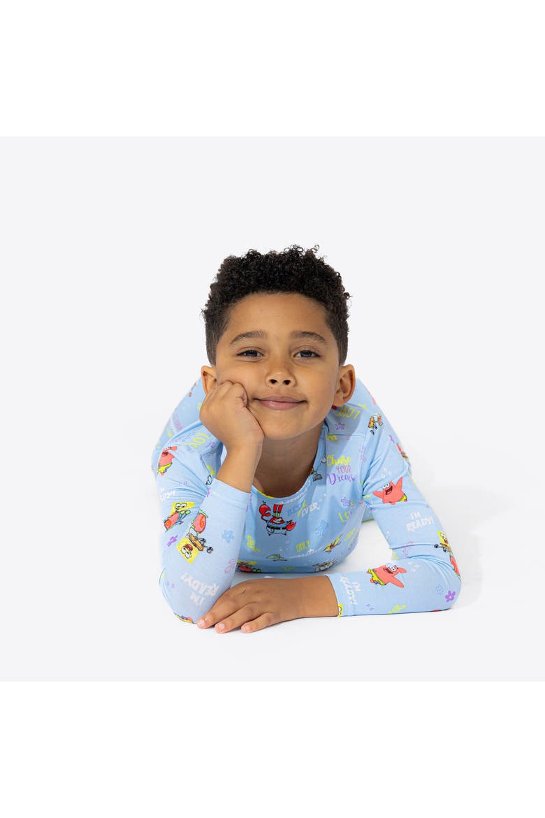 Kids' SpongeBob SquarePants Good Vibes Set of 2 Piece Pajamas, Alternate, color, SpongeBob Good Vibes