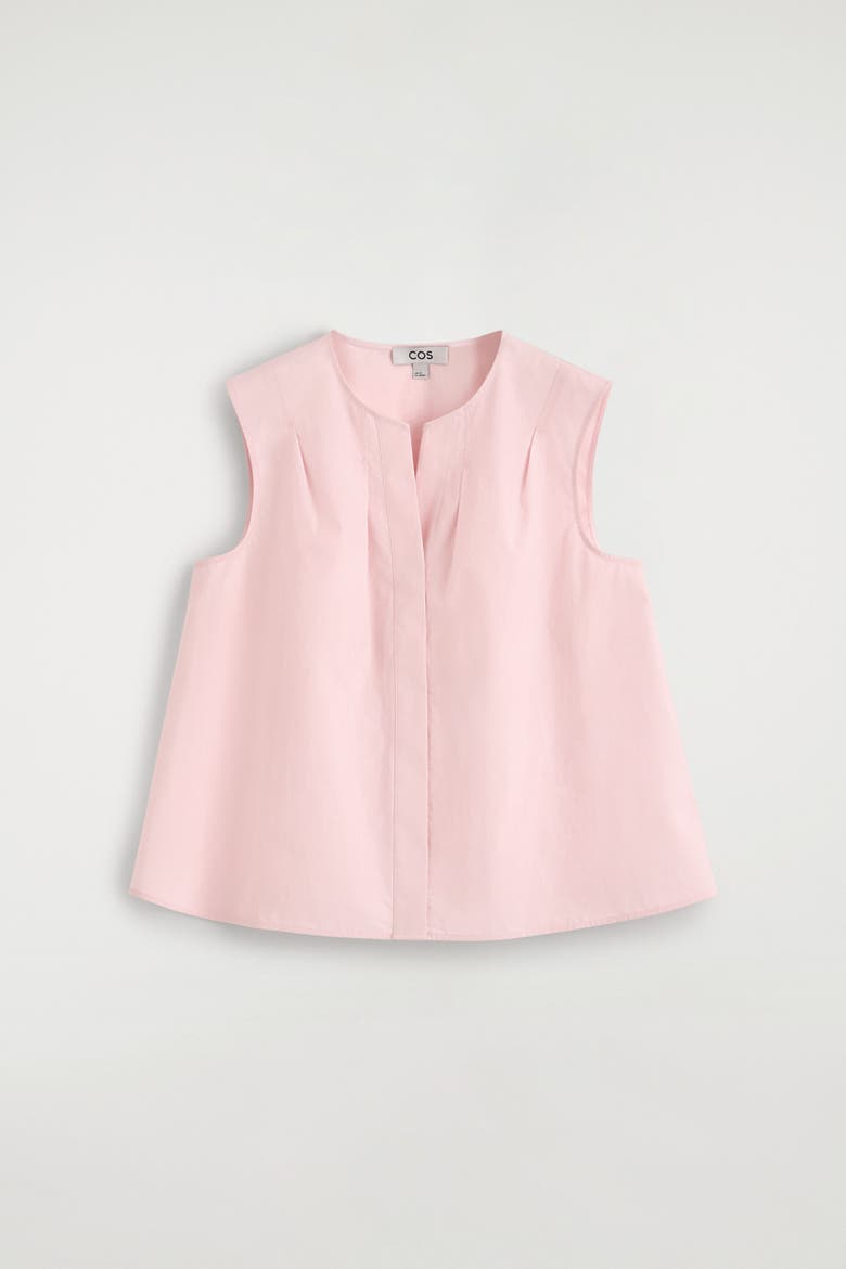 Pleated Sleeveless Top, Alternate, color, PINK