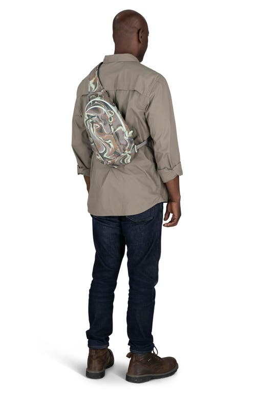 Osprey Daylite Water Repellent Sling Backpack In Euphoria Print/soundwave