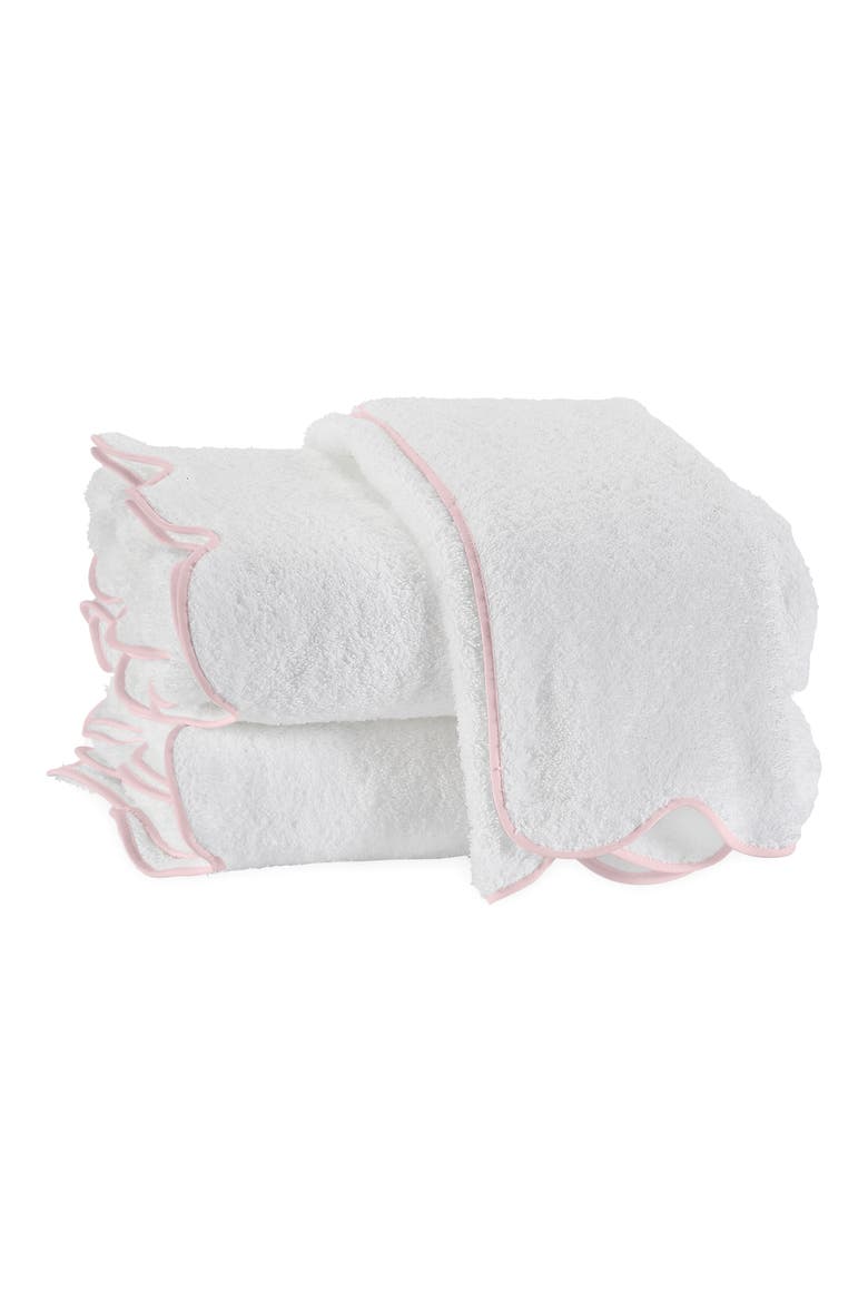 Cairo Scallop Bath Towel, Main, color, PINK