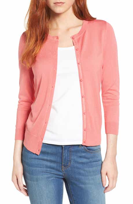 Halogen® Three Quarter Sleeve Cardigan
