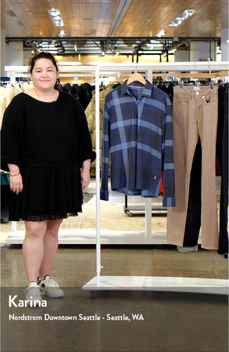 Big Plaid Tech Fleece Button-Up Shirt, sales video thumbnail