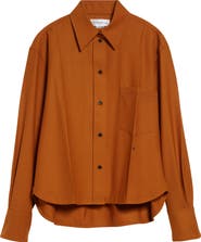 Victoria Beckham Long Sleeve Crop Button-Up Shirt