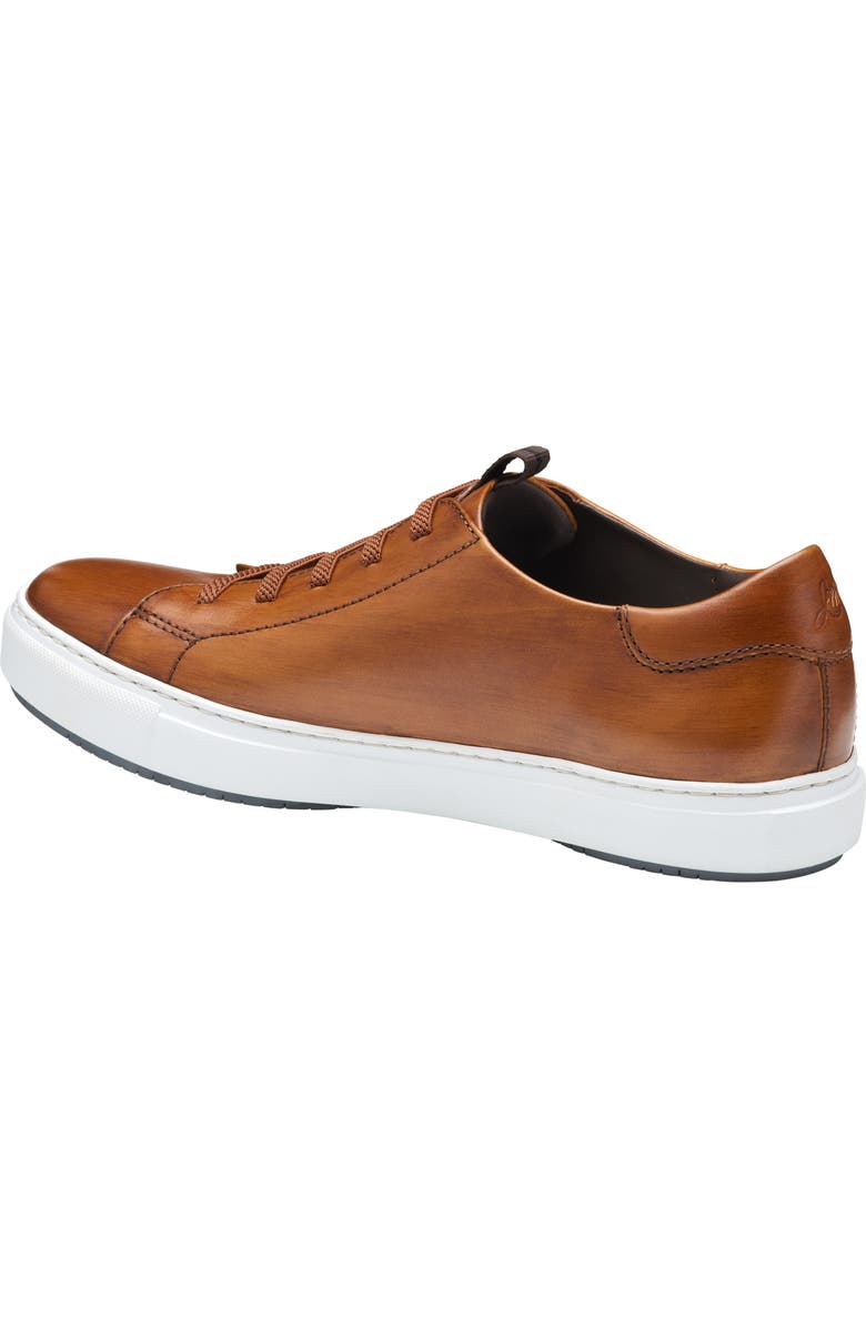 Johnston & Murphy Anson Lace To Toe Sneaker, Alternate, color, Brown Hand-Stained Calfskin