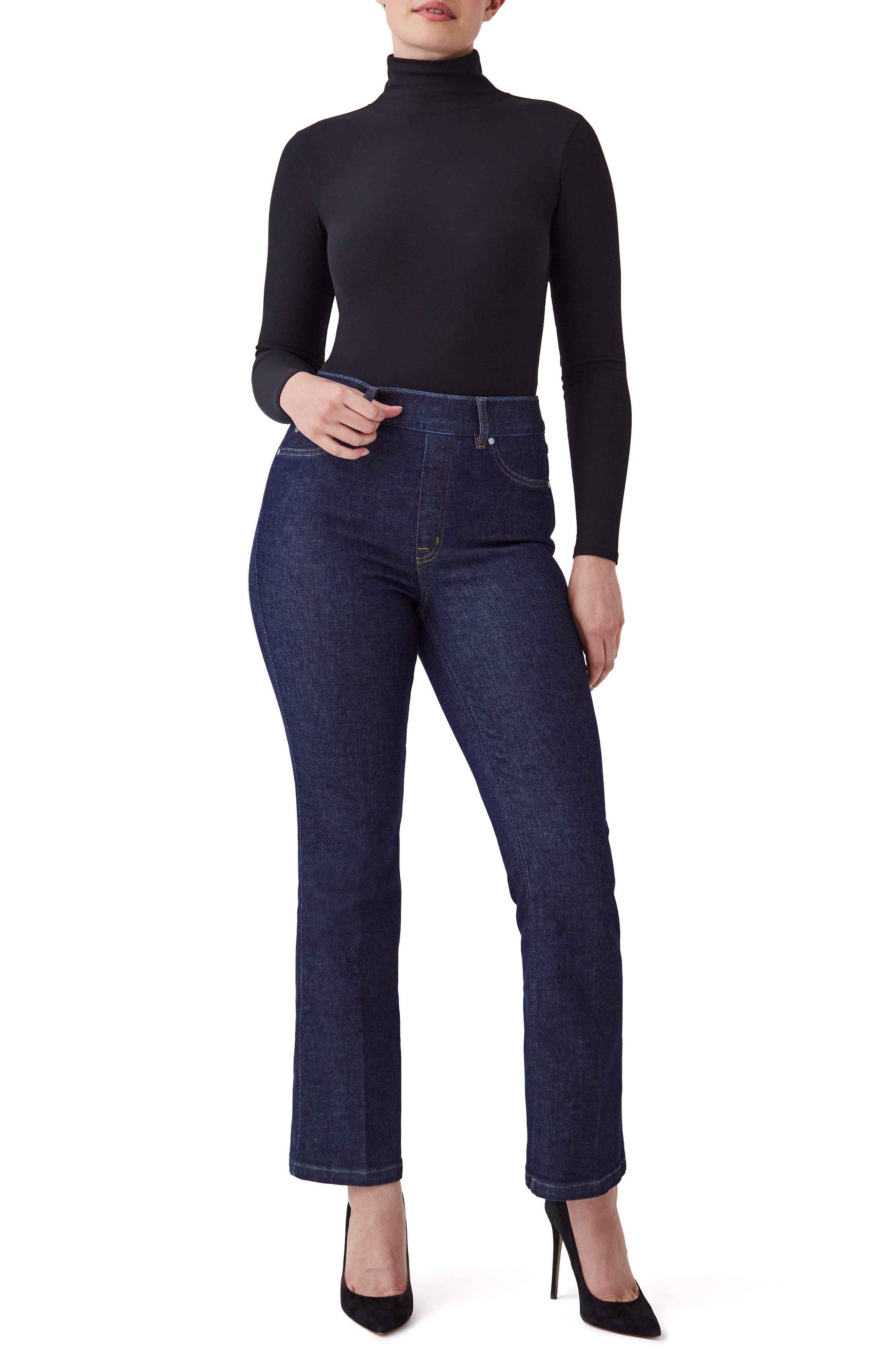 SPANX® Long Sleeve Smoother Thong Bodysuit (Women) | Nordstromrack