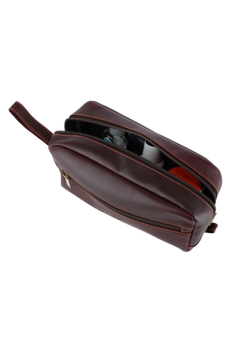 Henson Genuine Leather Travel & Personal Item Bag, Alternate, color, Brown