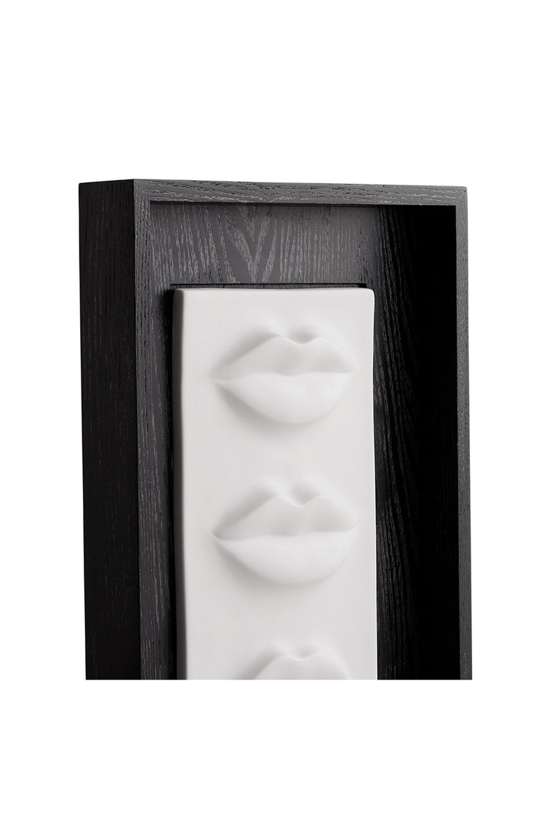Gala Vertical Wall Sculpture, Alternate, color, Black / White