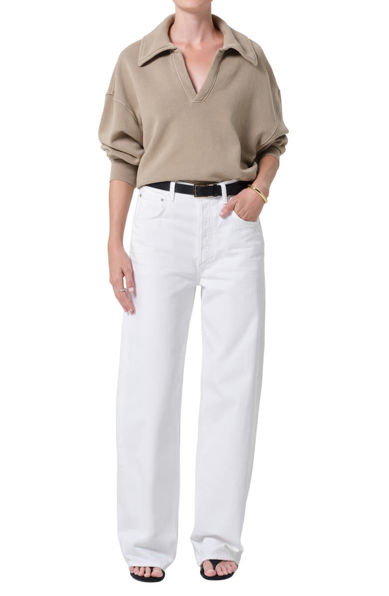 Citizens of Humanity Trapeze Sweatshirt, Alternate, color, Catalina Light Beige