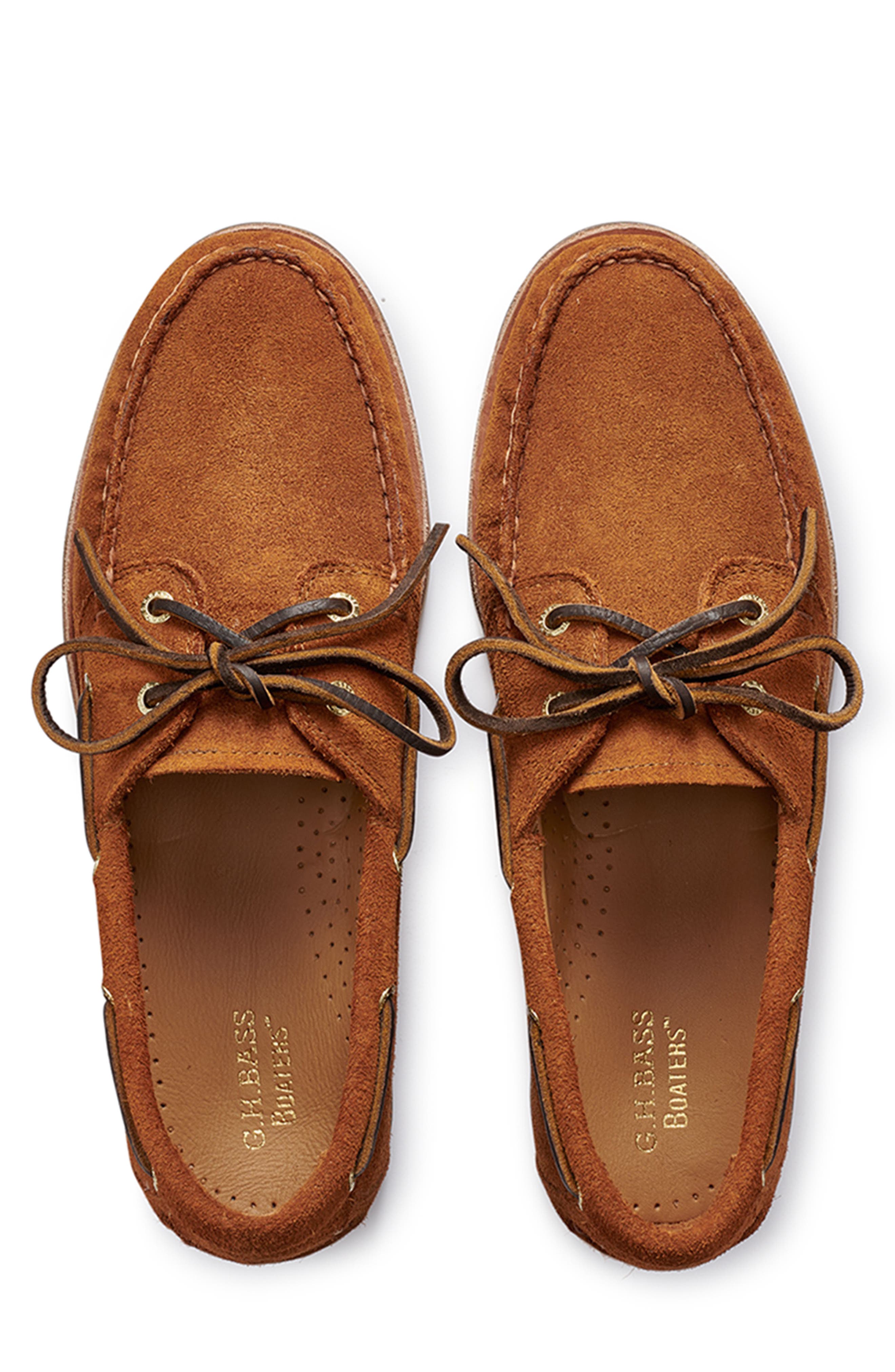 G.H.BASS Hampton Boat Shoe, Alternate, color, Burnt Orange