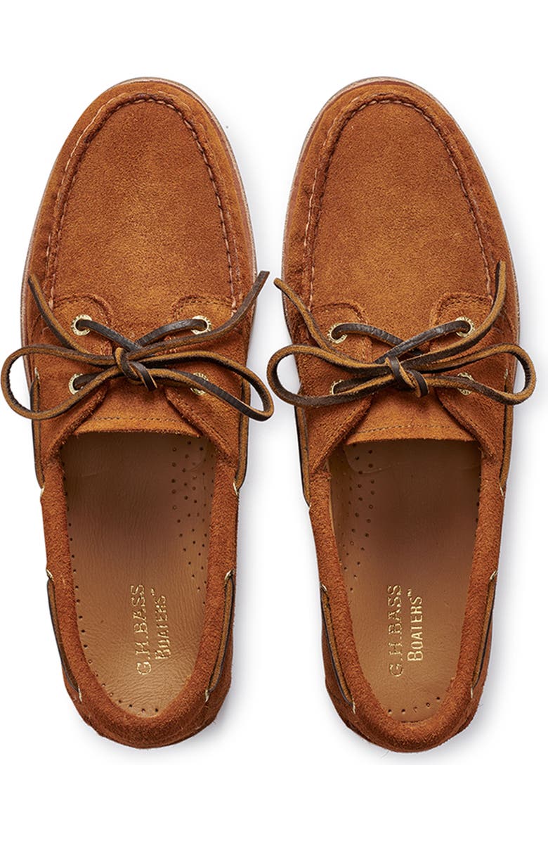 G.H.BASS Hampton Boat Shoe, Alternate, color, Burnt Orange
