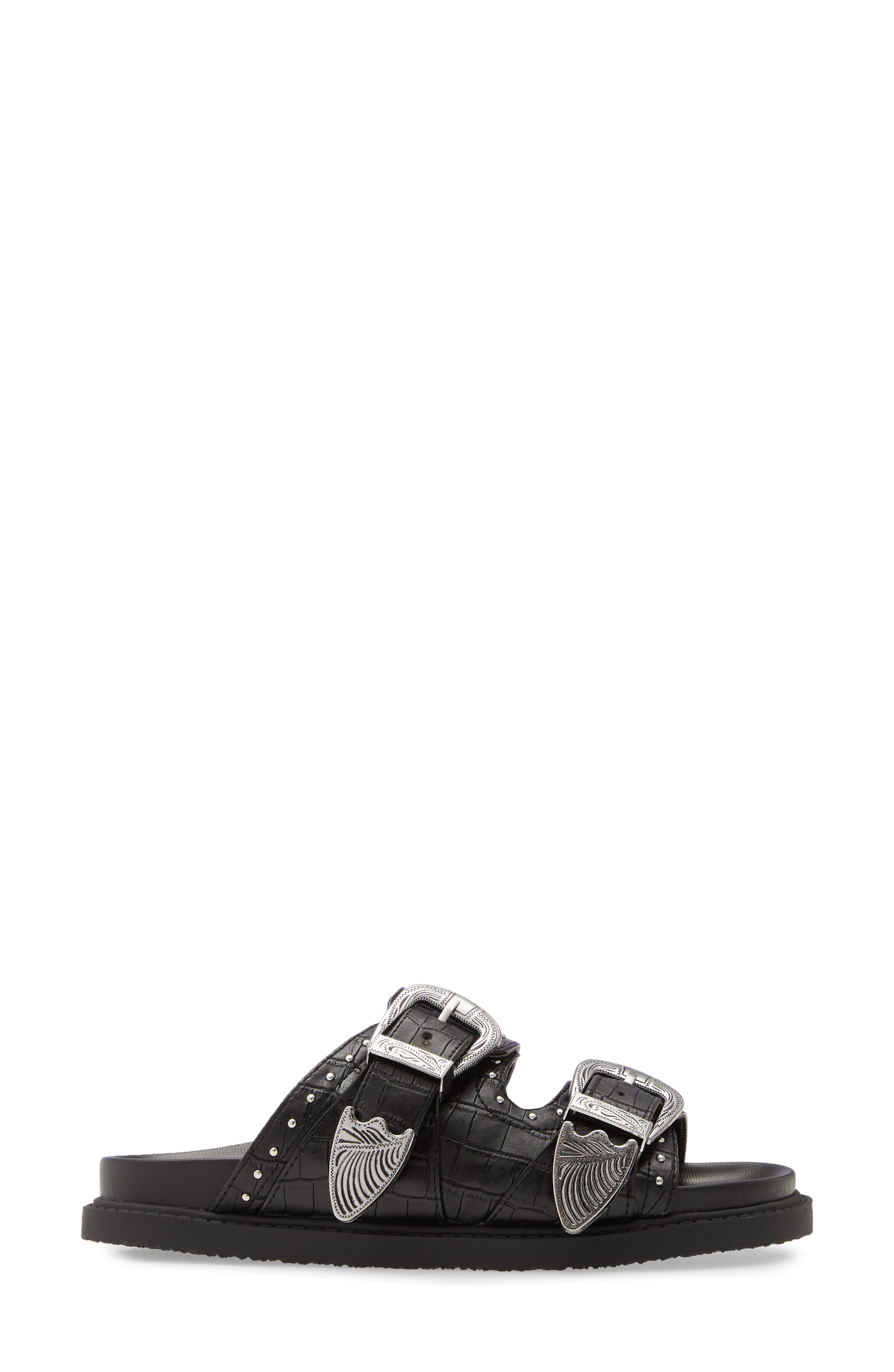 Topshop Peru Buckle Slide Sandal, Alternate, color, 