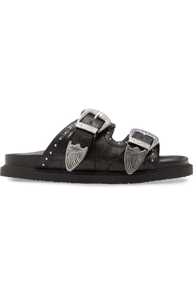 Topshop Peru Buckle Slide Sandal, Alternate, color,