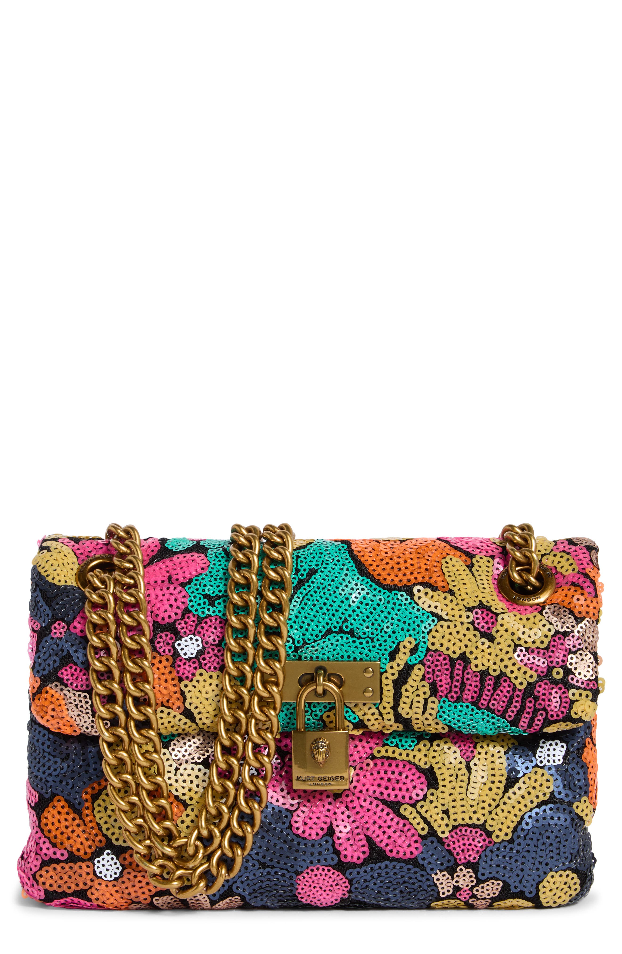 Kurt Geiger London Mini Brixton Sequin Shoulder Bag, Main, color, 